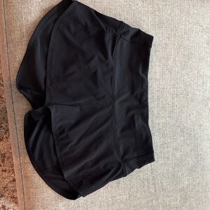 Black lululemon size 6 Athletic Shorts - gently worn - built in underwear
